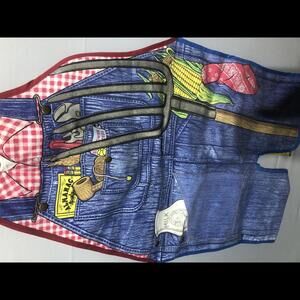 Vintage‎ Farmer's Denim Pitch Fork Overalls Salamander Apron